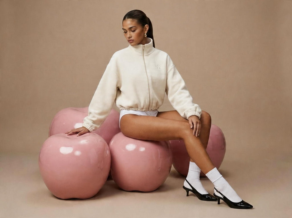 Hazel Fleece Jacket | Soft Pearl
