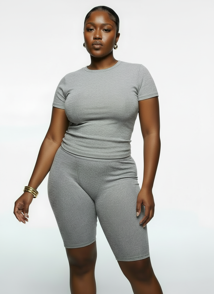 Contour Tee Set | Ash