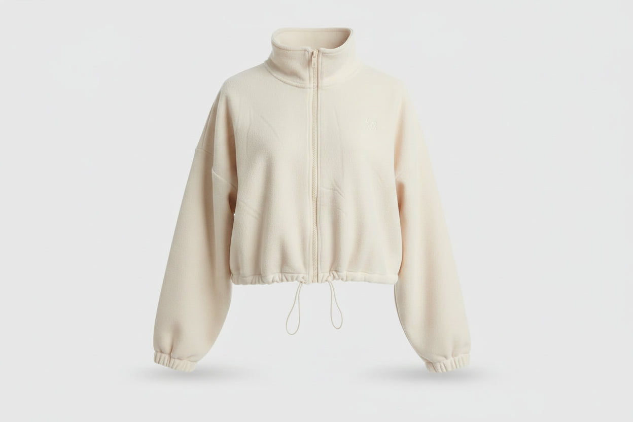 Hazel Fleece Jacket | Soft Pearl